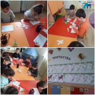 Занятие аппликация в подготовительной группе "Теремок ".